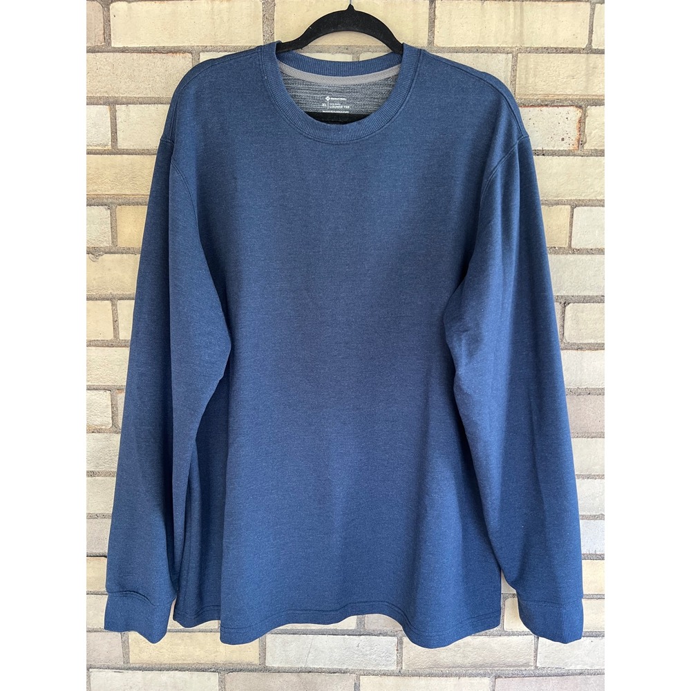 Members Mark Heather Blue Cove Long Sleeve Lounge Tee Sweatshirt Men's Size XL